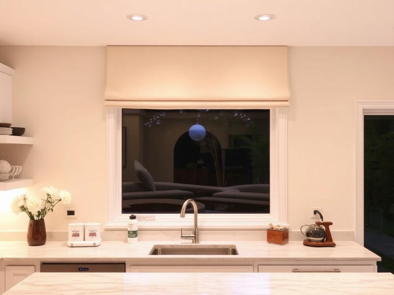 Roller shades — Kitchen